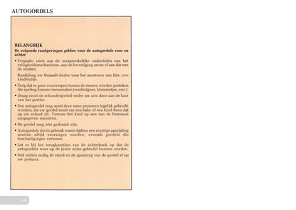 1996-1997 Renault Laguna Owner's Manual | Dutch