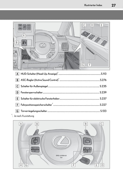 2019 Lexus NX 300h Bedienungsanleitung | Deutsch