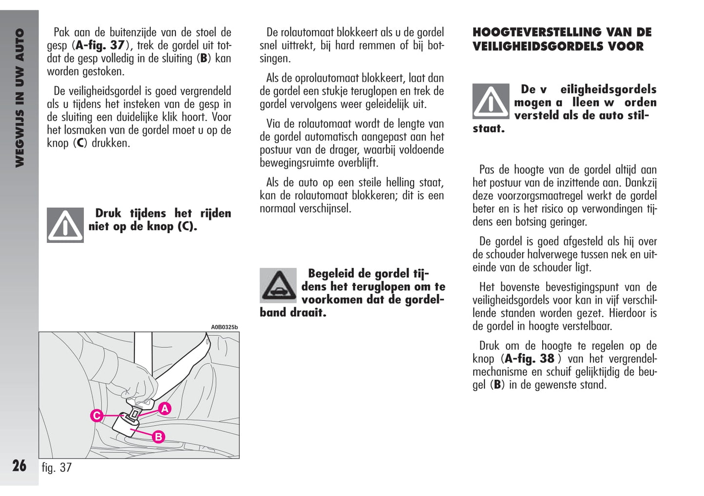 2002-2003 Alfa Romeo 156 GTA Owner's Manual | Dutch