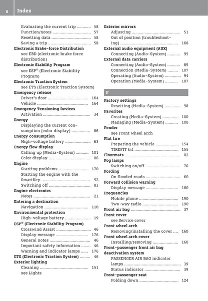 2016-2020 Smart Fortwo Bedienungsanleitung | Englisch