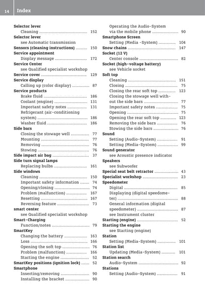 2016-2020 Smart Fortwo Bedienungsanleitung | Englisch