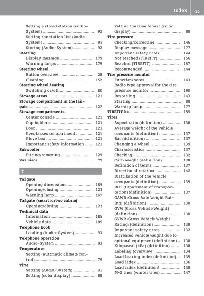 2016-2020 Smart Fortwo Bedienungsanleitung | Englisch