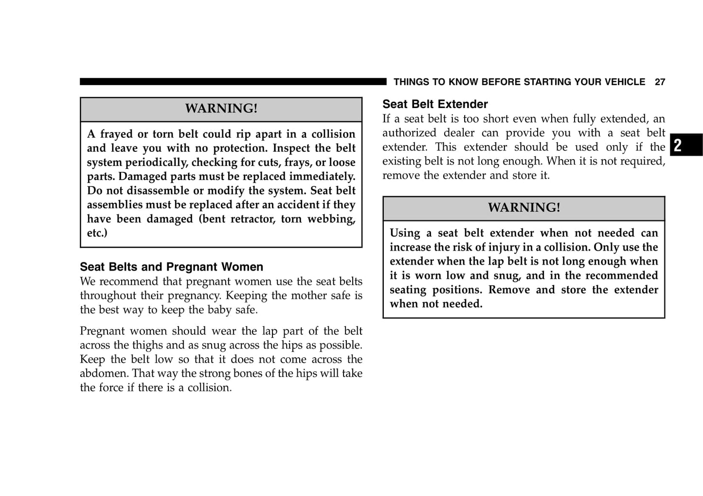 2004-2006 Chrysler Crossfire SRT6 Owner's Manual | English