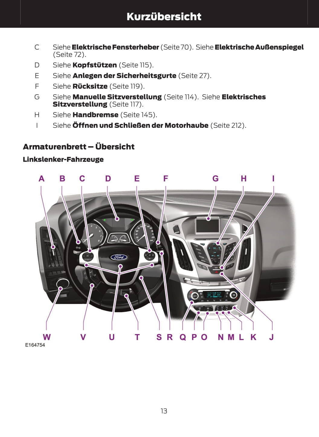 2013-2014 Ford Focus Bedienungsanleitung | Deutsch
