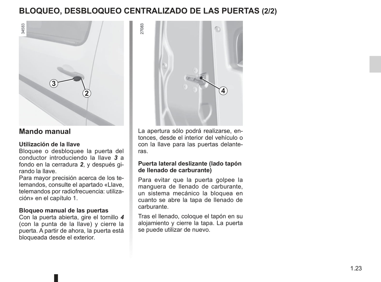 2012-2013 Renault Kangoo Z.E. Owner's Manual | Spanish
