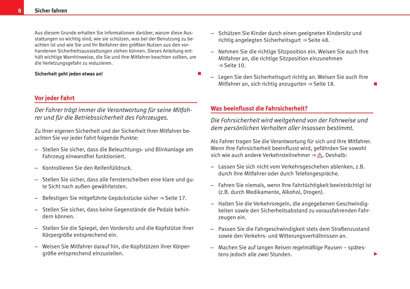 2012-2013 Seat Exeo Owner's Manual | German