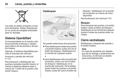 2012-2013 Opel Ampera Owner's Manual | Spanish