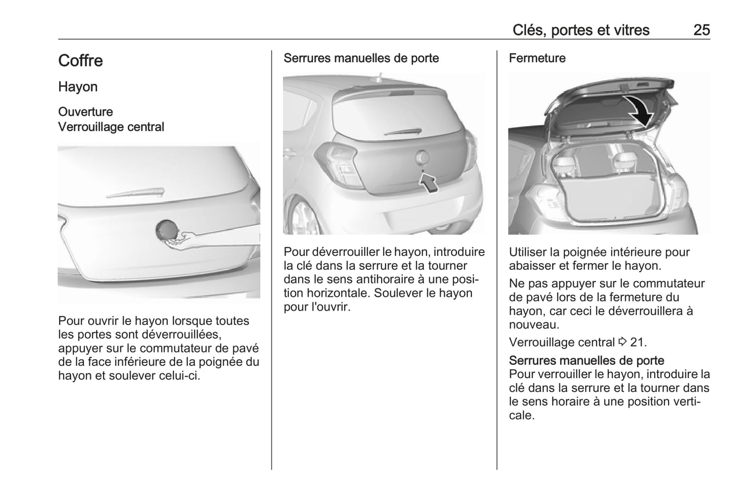 2018-2019 Opel Karl Owner's Manual | French