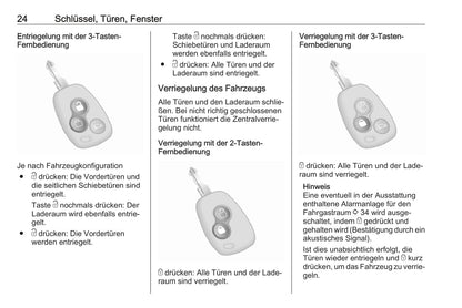 2017 Opel Movano Owner's Manual | German