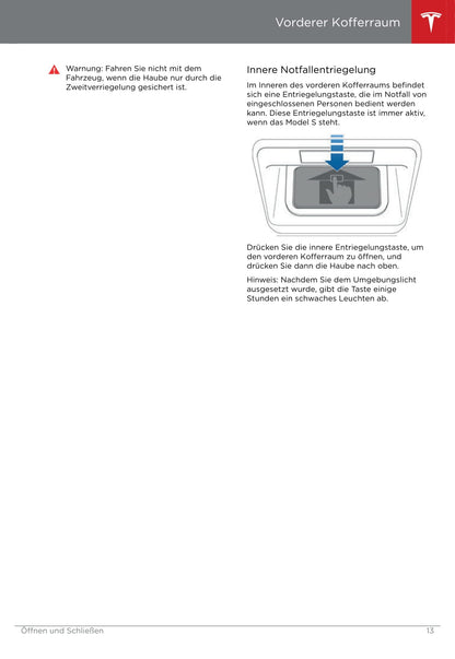 2016-2019 Tesla Model S Bedienungsanleitung | Deutsch
