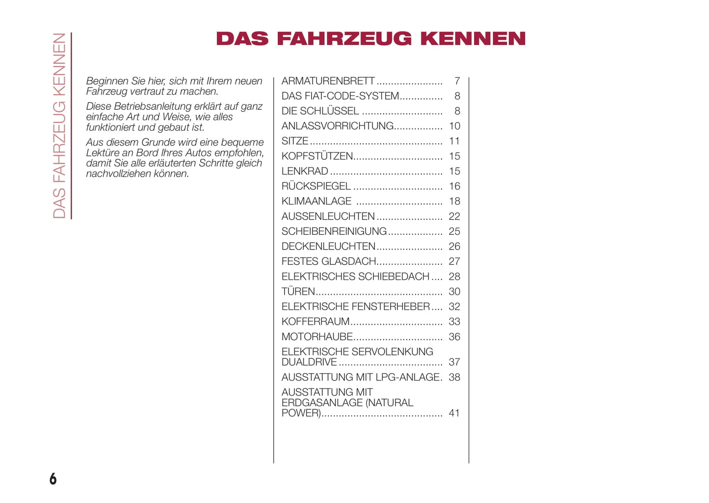 2015-2016 Fiat 500L Owner's Manual | German