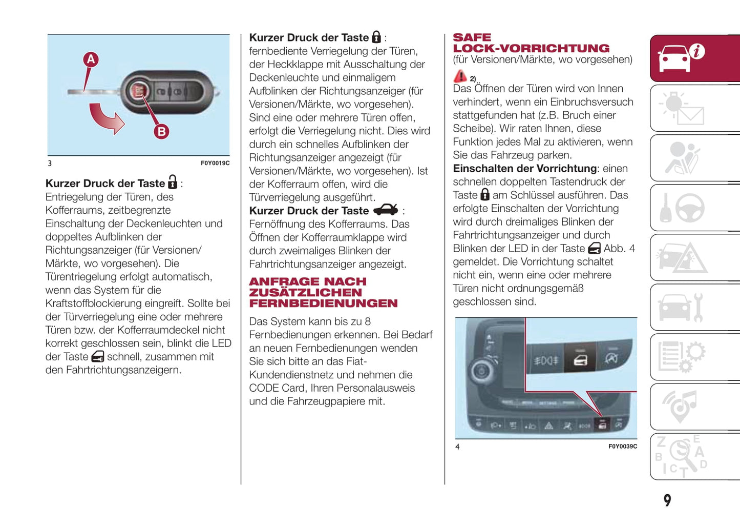 2015-2016 Fiat 500L Owner's Manual | German