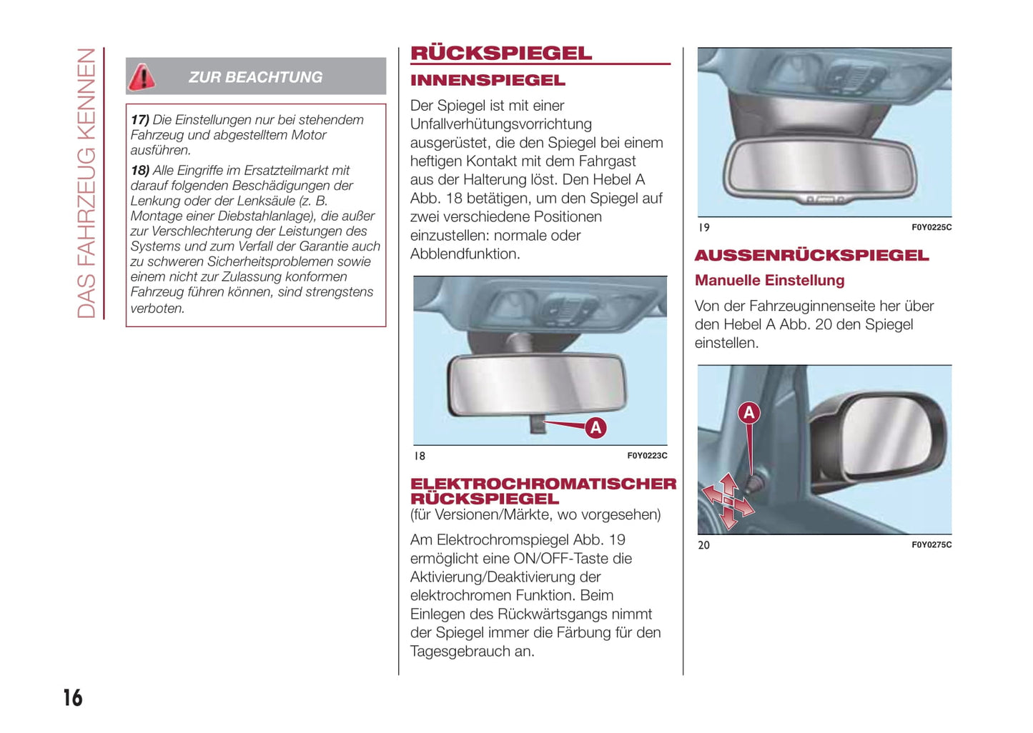 2015-2016 Fiat 500L Owner's Manual | German