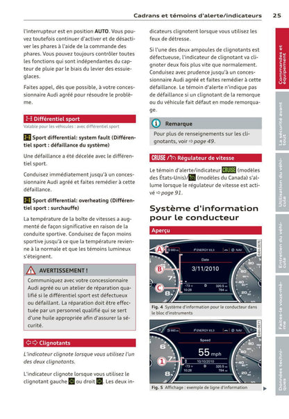 2010-2014 Audi A7/S7 Bedienungsanleitung | Französisch