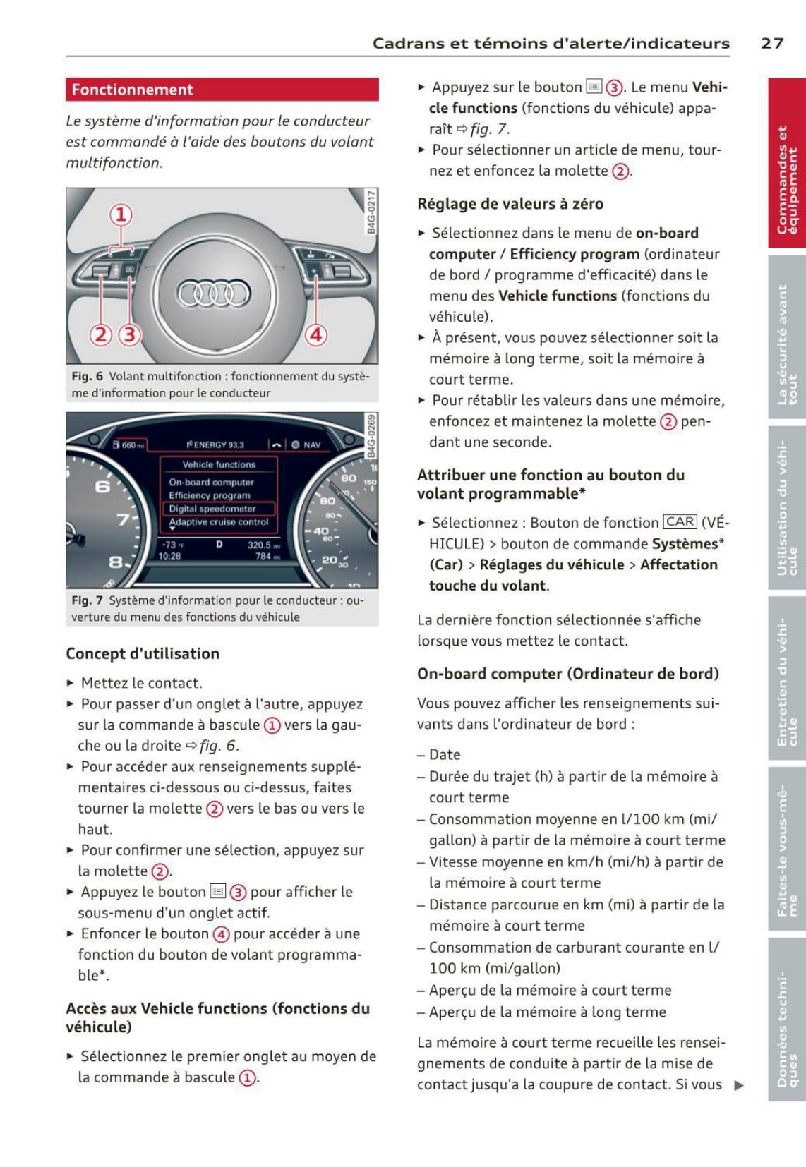 2010-2014 Audi A7/S7 Bedienungsanleitung | Französisch