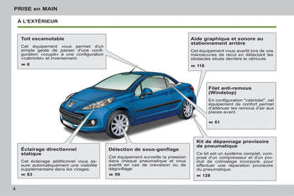 2014-2015 Peugeot 207 CC Bedienungsanleitung | Französisch