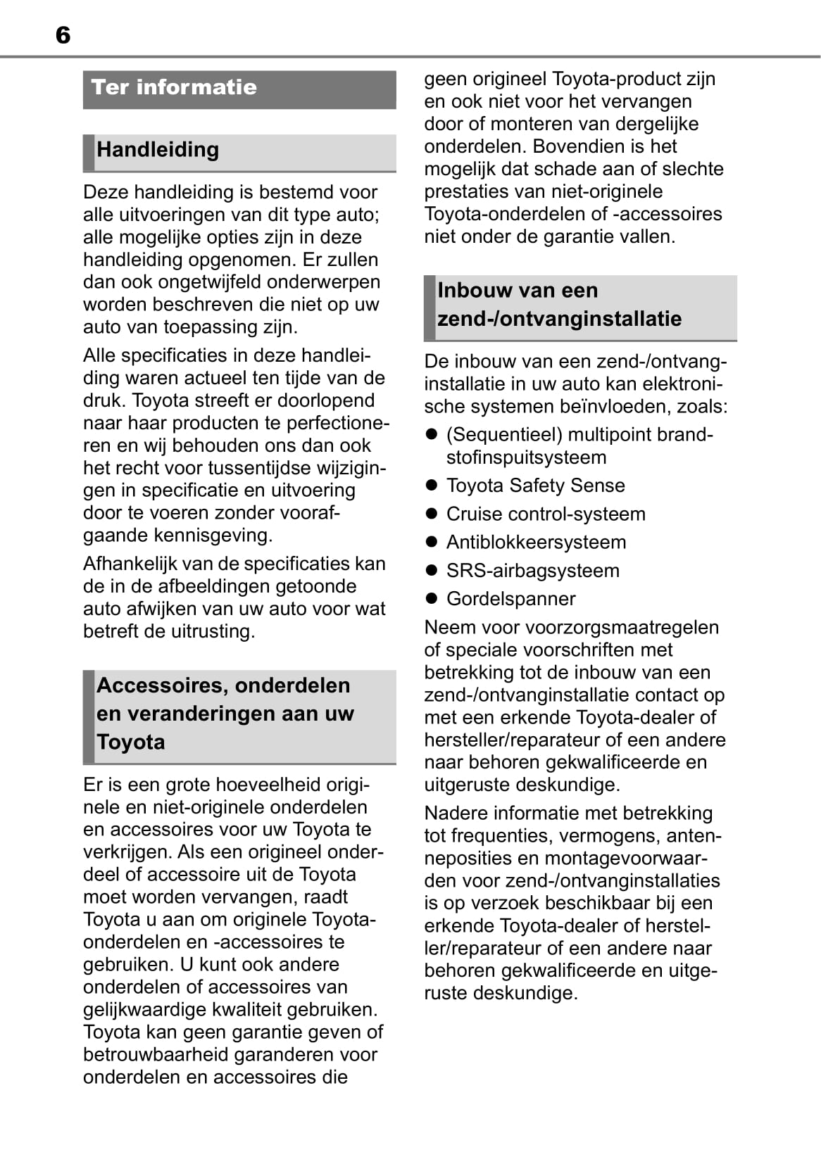 2019 Toyota RAV4 Owner's Manual | Dutch
