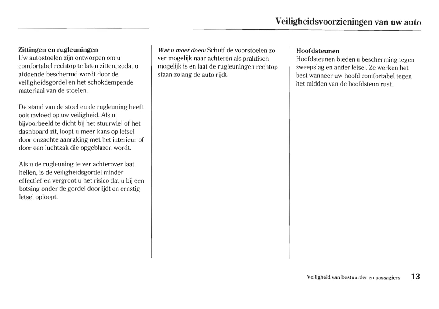 2005-2006 Honda HR-V Owner's Manual | Dutch