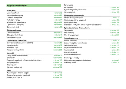 2018-2019 Skoda Rapid Spaceback Owner's Manual | Polish