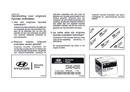 2000-2001 Hyundai Trajet Owner's Manual | Dutch