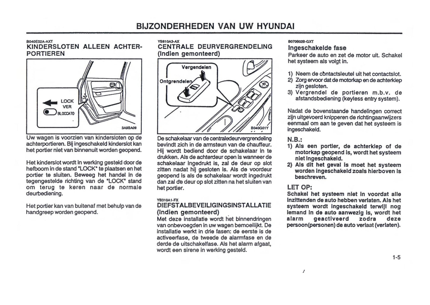 2000-2001 Hyundai Trajet Bedienungsanleitung | Niederländisch