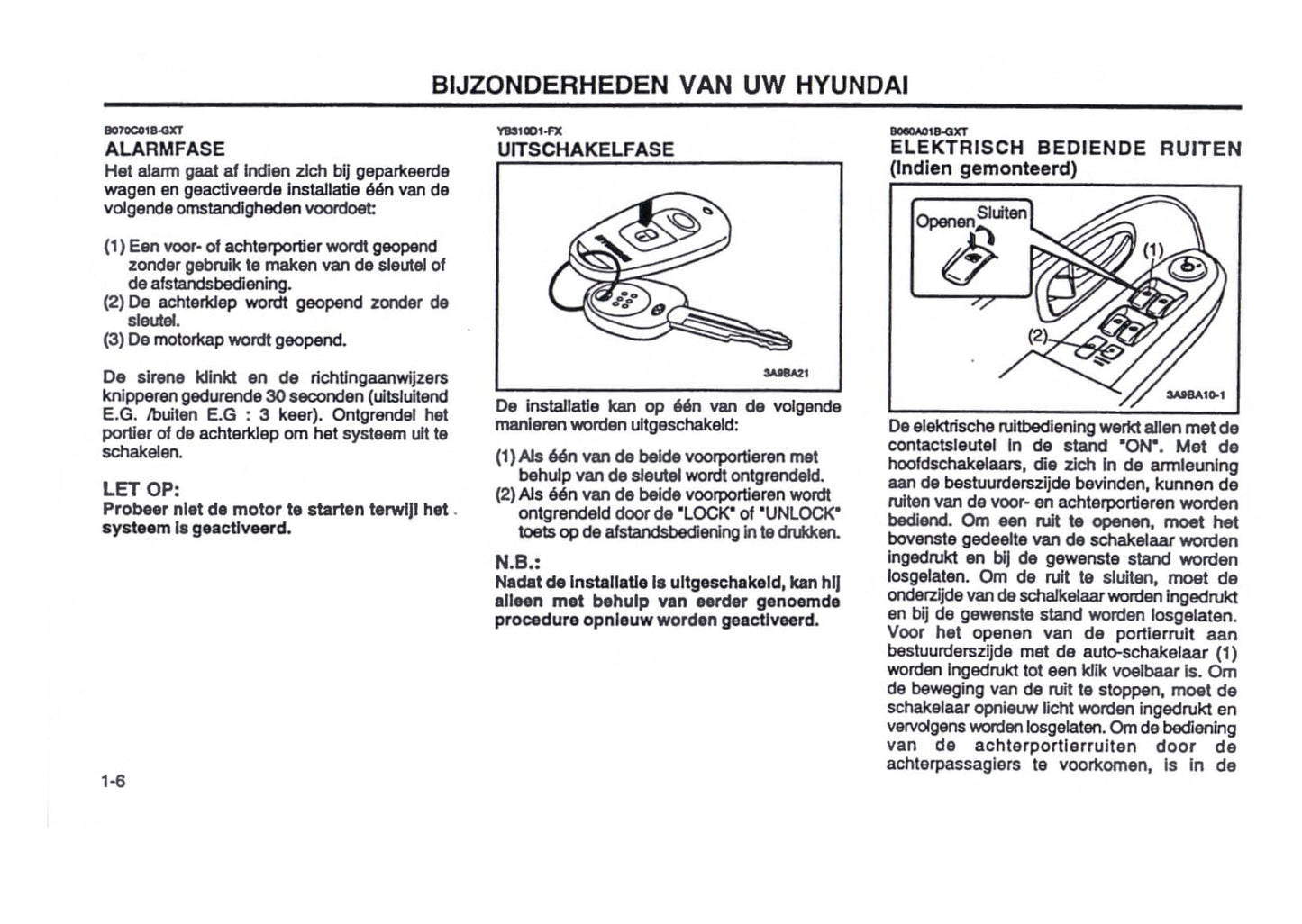 2000-2001 Hyundai Trajet Bedienungsanleitung | Niederländisch