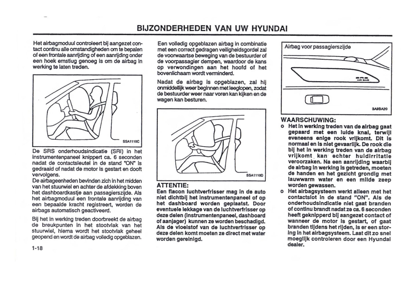 2000-2001 Hyundai Trajet Bedienungsanleitung | Niederländisch