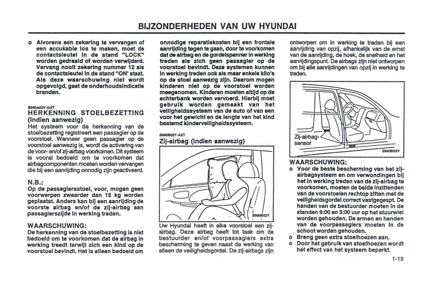 2000-2001 Hyundai Trajet Bedienungsanleitung | Niederländisch