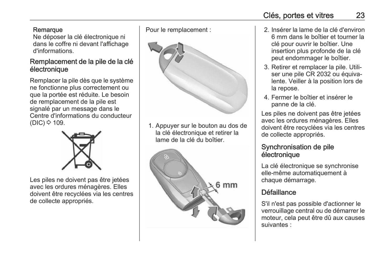 2017-2018 Opel Mokka/Mokka X Owner's Manual | French