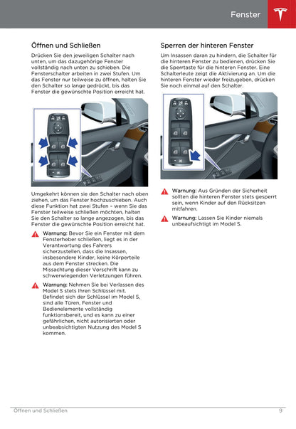 2013-2016 Tesla Model S Owner's Manual | German