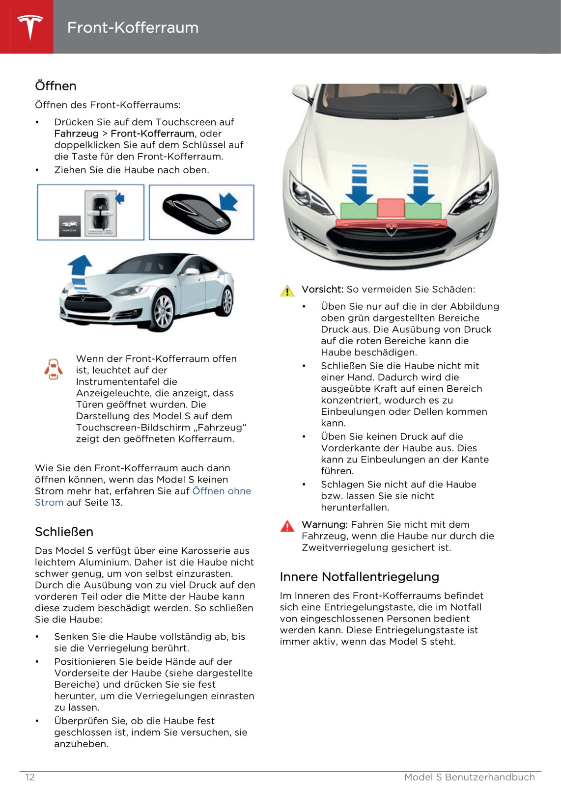 2013-2016 Tesla Model S Bedienungsanleitung | Deutsch