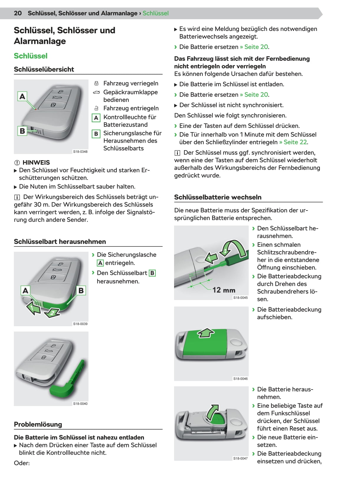 2019-2020 Skoda Superb Owner's Manual | German