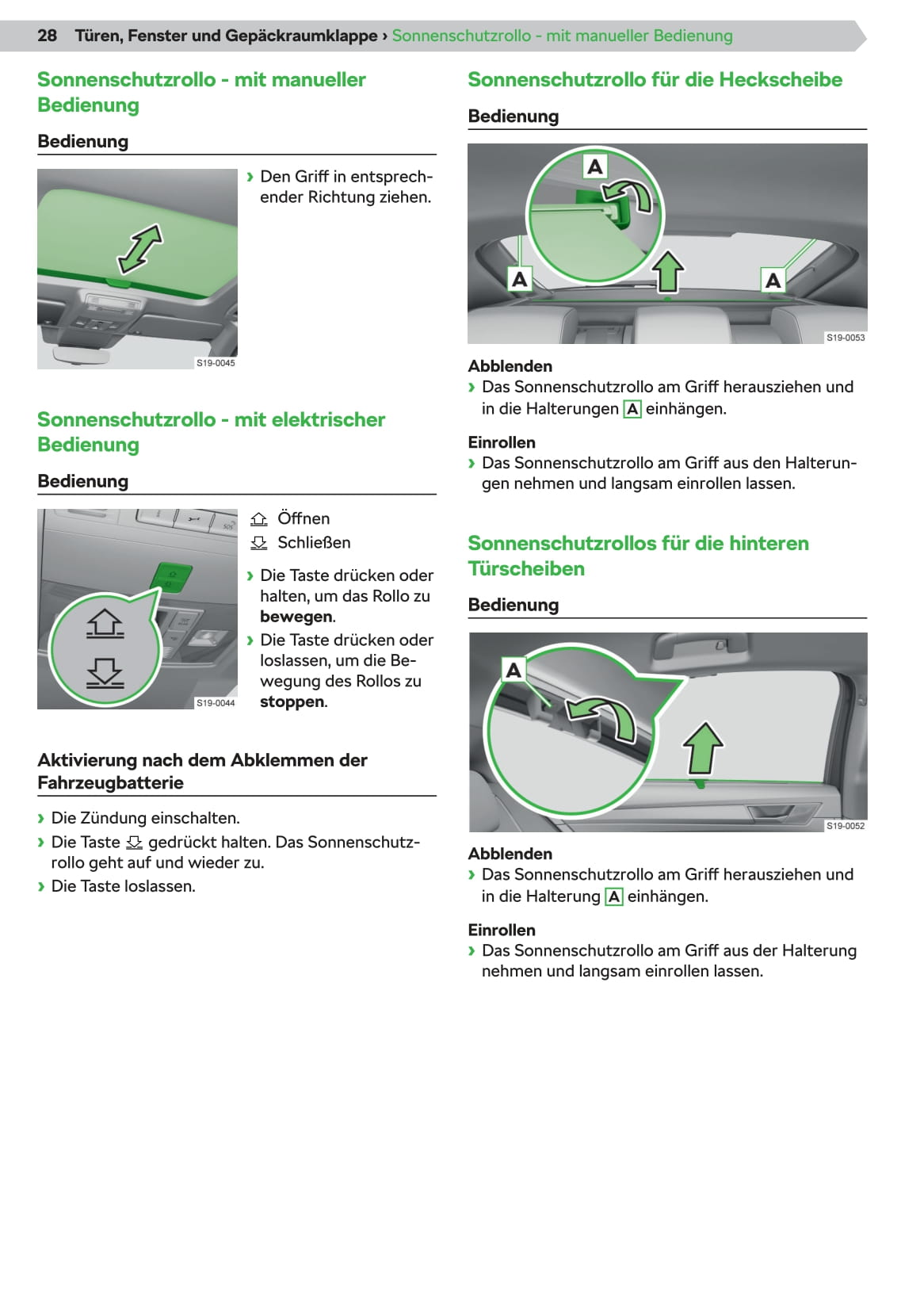 2019-2020 Skoda Superb Owner's Manual | German