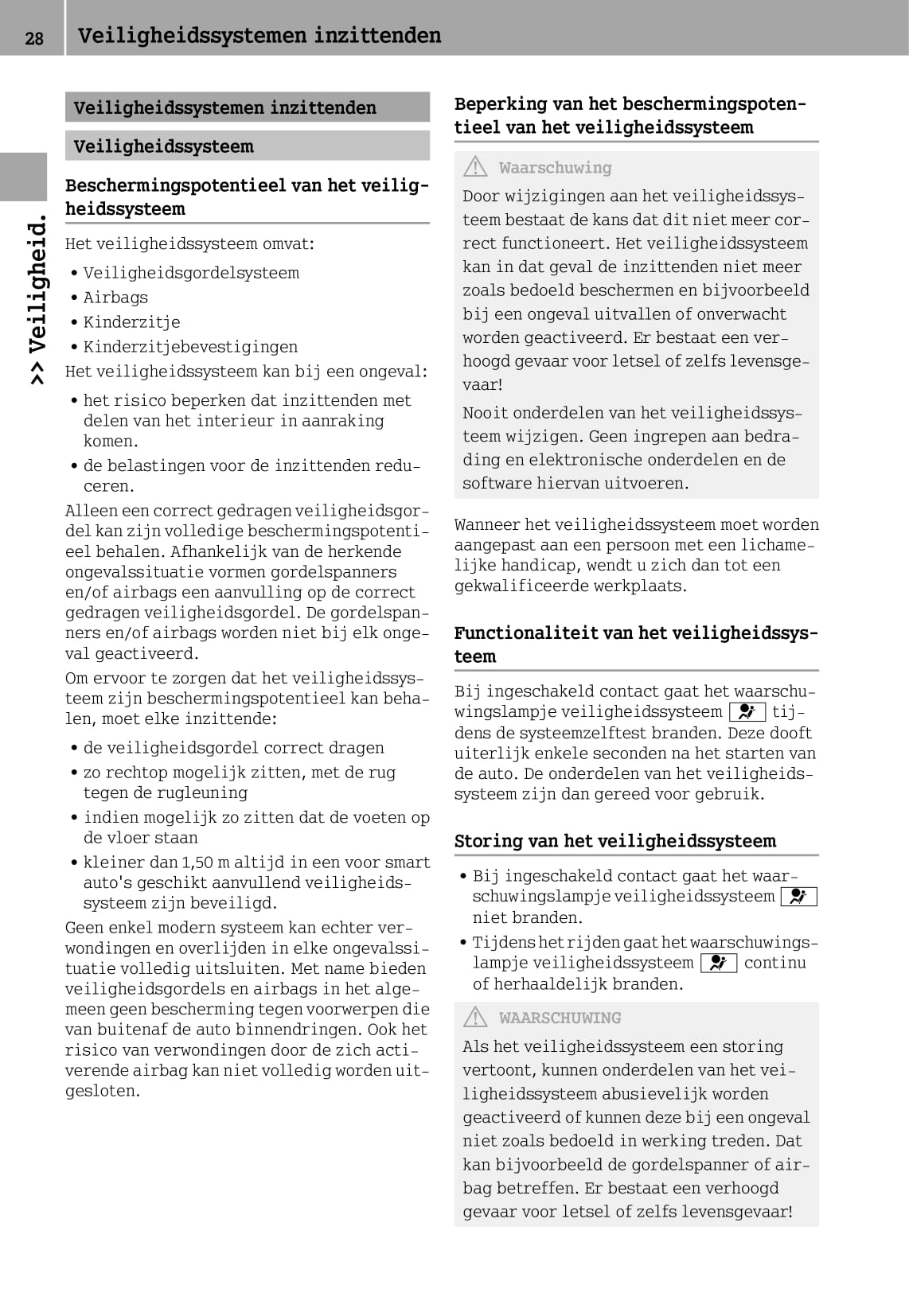 2014-2019 Smart Forfour Owner's Manual | Dutch