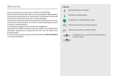 2019-2021 Citroën C3 Aircross Bedienungsanleitung | Französisch