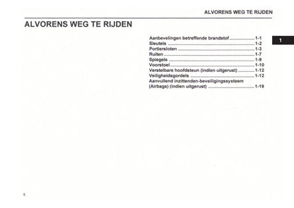 1996-2003 Subaru Justy Bedienungsanleitung | Niederländisch