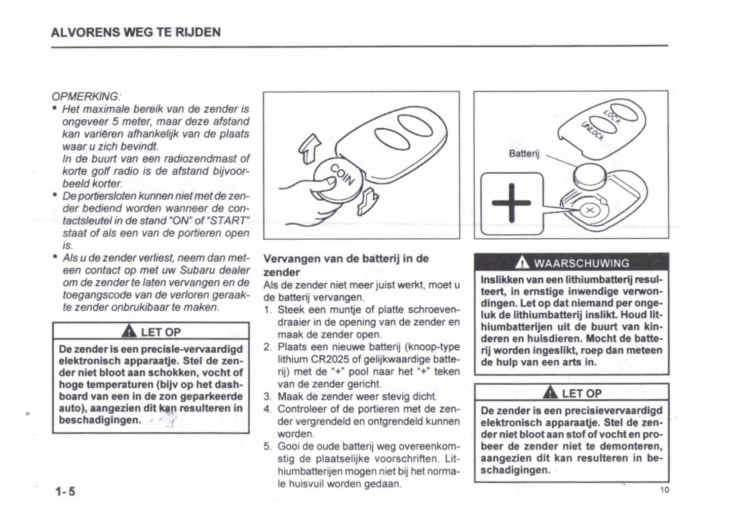 1996-2003 Subaru Justy Bedienungsanleitung | Niederländisch