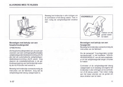 1996-2003 Subaru Justy Bedienungsanleitung | Niederländisch