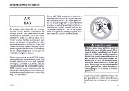 1996-2003 Subaru Justy Bedienungsanleitung | Niederländisch