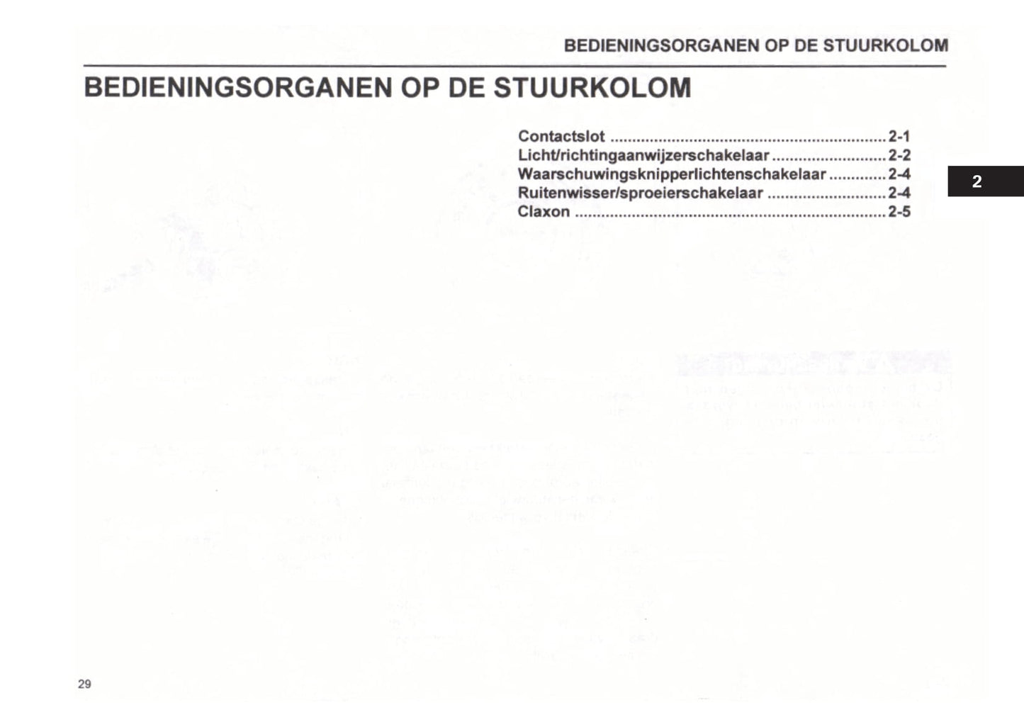 1996-2003 Subaru Justy Bedienungsanleitung | Niederländisch