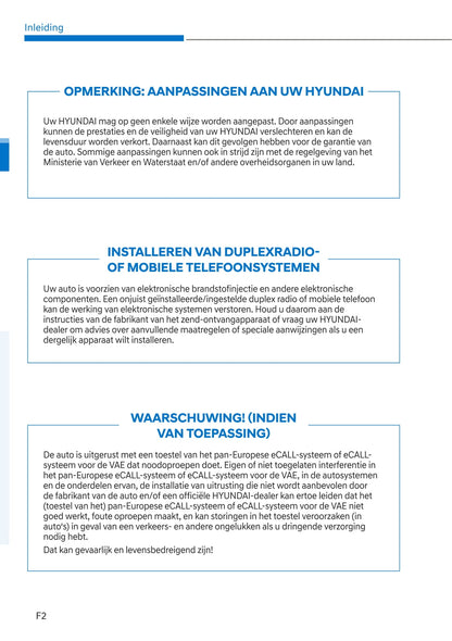 2021-2022 Hyundai Kona N Owner's Manual | Dutch