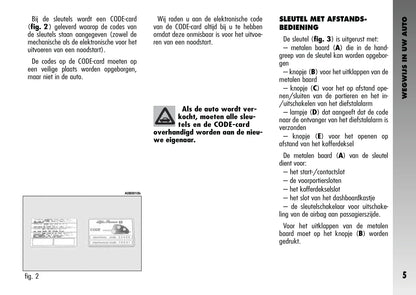 2003-2005 Alfa Romeo 156 GTA Owner's Manual | Dutch