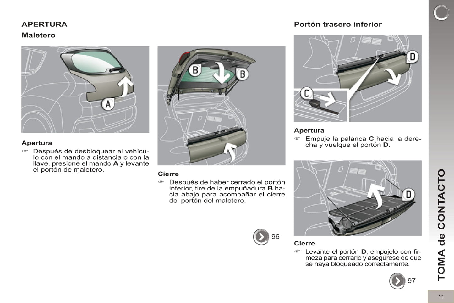 2012-2013 Peugeot 3008 HYbrid4 Owner's Manual | Spanish