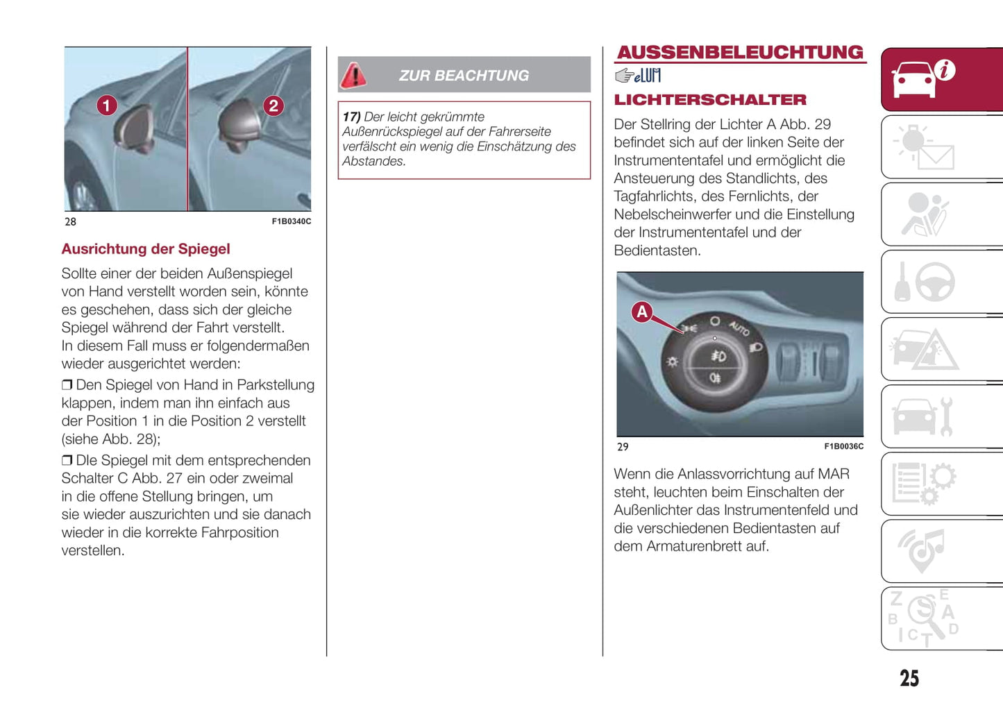 2016-2017 Fiat 500X Bedienungsanleitung | Deutsch