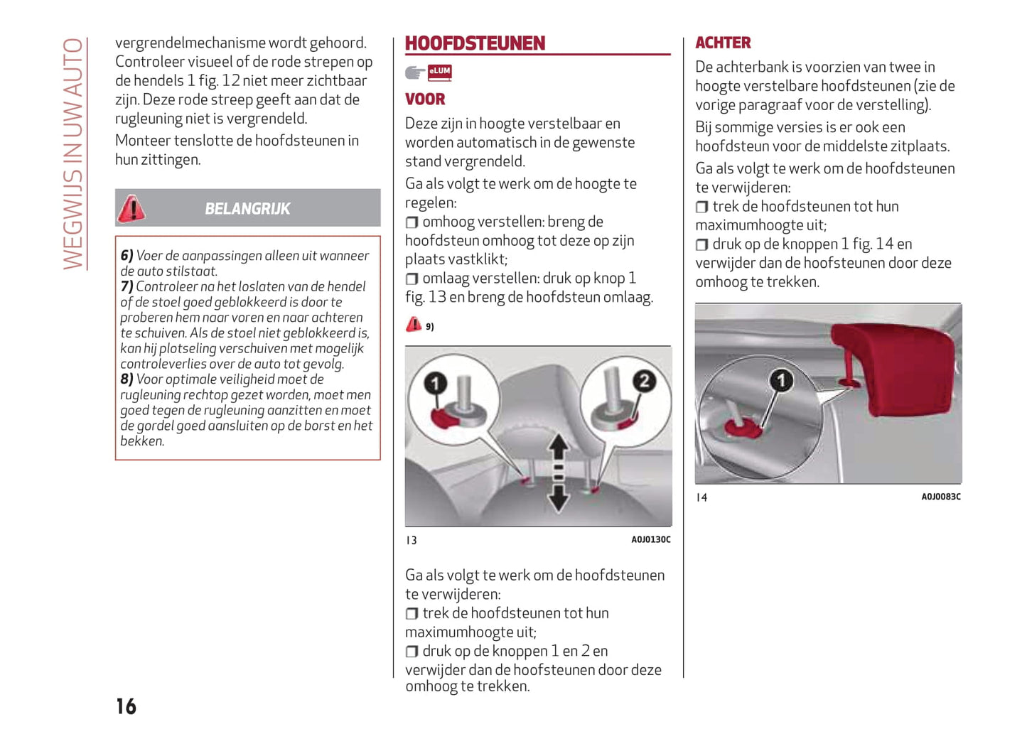 2016-2020 Alfa Romeo MiTo Bedienungsanleitung | Niederländisch