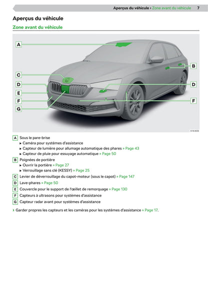 2019-2020 Skoda Scala Bedienungsanleitung | Französisch