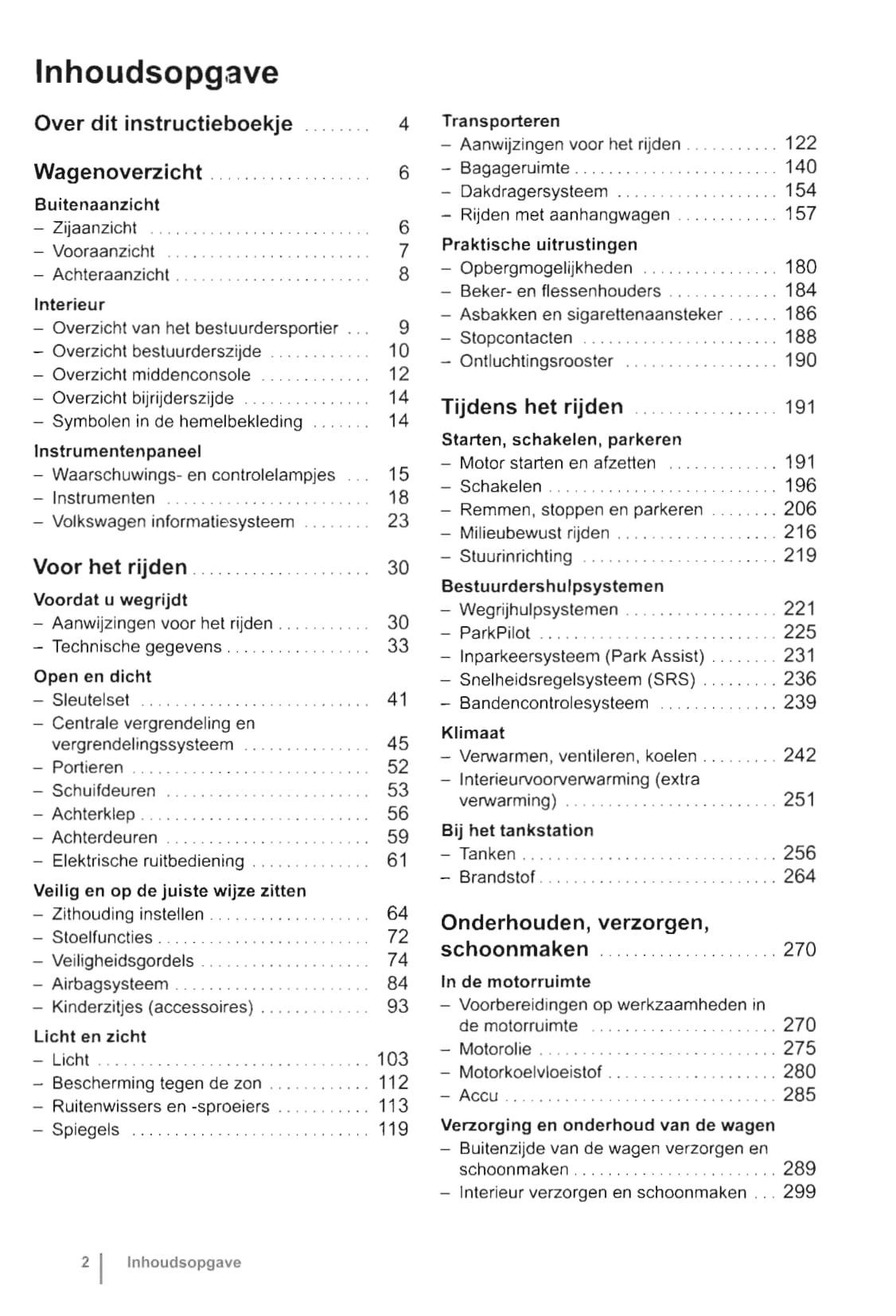 2010-2015 Volkswagen Caddy Owner's Manual | Dutch