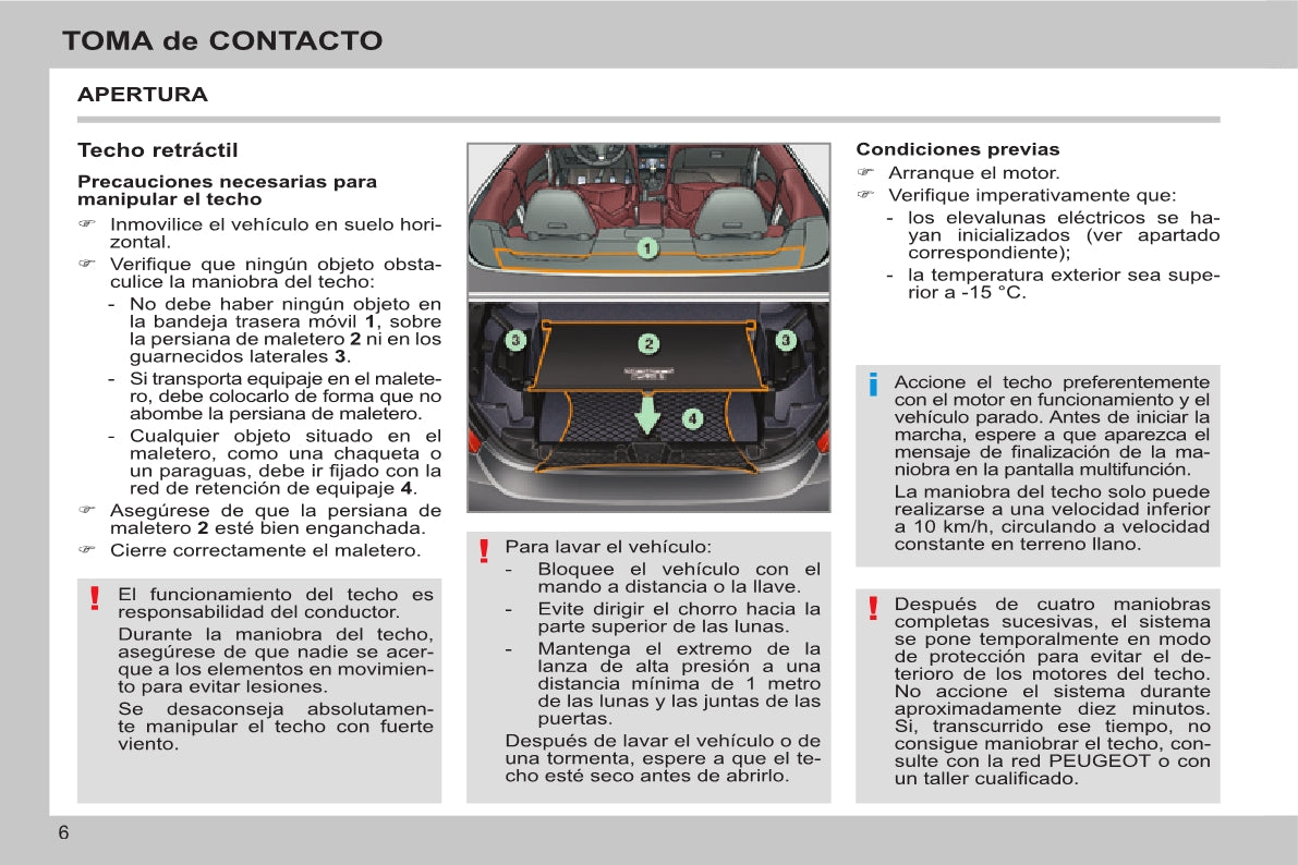 2013-2014 Peugeot 308 CC Owner's Manual | Spanish