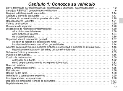 2018-2019 Renault Mégane Bedienungsanleitung | Spanisch