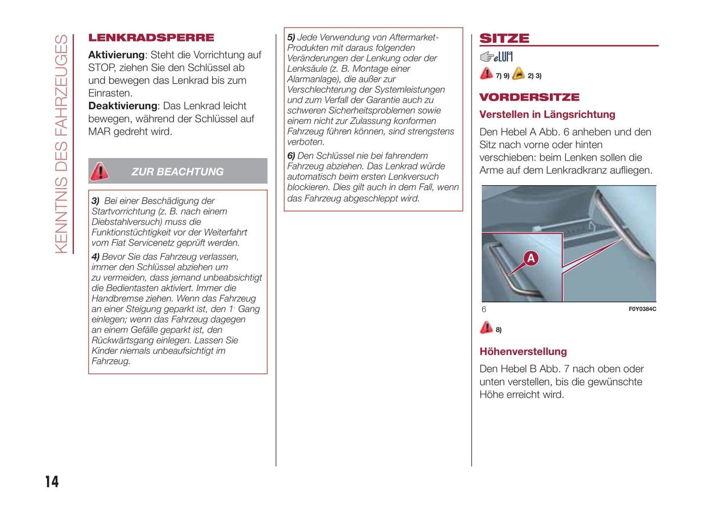 2017-2018 Fiat 500L Bedienungsanleitung | Deutsch